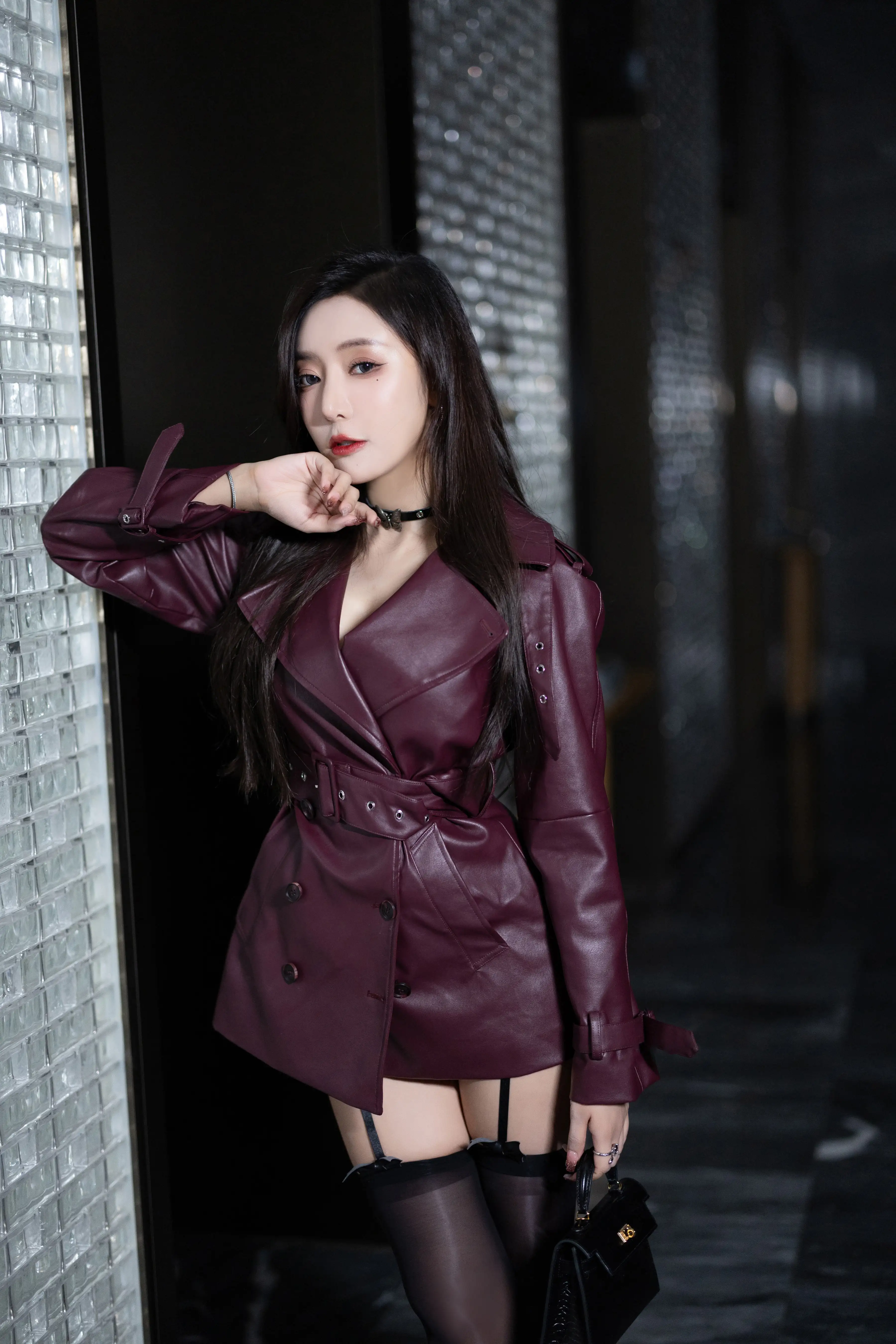 王馨瑶_NO.050_内购无水印_1177_红色皮衣_ - M940.COM 内部私购-第2张